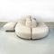 Italian Space Age Modern Modular Sofa in White-Beige Fabric with Pouf, 1970s, Set of 6, Image 5