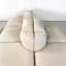 Italian Space Age Modern Modular Sofa in White-Beige Fabric with Pouf, 1970s, Set of 6, Image 15