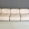 Italian Space Age Modern Modular Sofa in White-Beige Fabric with Pouf, 1970s, Set of 6 12
