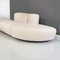 Italian Space Age Modern Modular Sofa in White-Beige Fabric with Pouf, 1970s, Set of 6, Image 9
