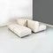 Italian Space Age Modern Modular Sofa in White-Beige Fabric with Pouf, 1970s, Set of 6, Image 7