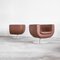 Tulip Swivel Club Chairs in Brown Leather from B&b Italia / C&b Italia, Set of 2 6
