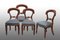 Victorian English Chairs in Solid Mahogany, 19th Century, Set of 4 1