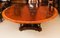 Mesa de comedor Jupe ovalada vintage de caoba, años 60. Juego de 13, Imagen 5