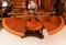 Mesa de comedor Jupe ovalada vintage de caoba, años 60. Juego de 13, Imagen 10