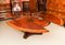 Mesa de comedor Jupe ovalada vintage de caoba, años 60. Juego de 13, Imagen 9