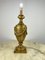 Lámpara de mesa grande de haya dorada, años 70, Imagen 7