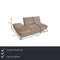 Caesar 2-Sitzer Sofa aus grauem Leder von Bullfrog 2