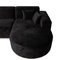 Sofá esquinero Belagio con chaise longue de terciopelo negro de IconX Studios, Imagen 3