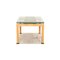 Ausziehbarer Esstisch aus Holz mit Glasplatte von Bacher 5