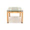 Mesa de comedor extensible de madera con tablero de vidrio de Bacher, Imagen 7