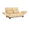 Moule 2-Sitzer Sofa aus cremefarbenem Leder mit Bettfunktion von Brühl 8