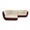 Cupcake Corner Sofa with Chaise Longue in Cream Leather from Bretz 6