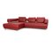 Brand Face Corner Sofa in Red Leather by Ewald Schillig 1