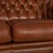 Chesterfield 2-Sitzer Sofa aus Leder Cognac 3