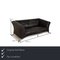 Model 322 2-Seater Sofa in Black Leather from Rolf Benz 2