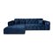 Venus Corner Sofa with Recamier in Blue Velvet from IconX Studios 1