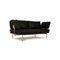 Canapé 2 Places Living Platform en Cuir Noir par Walter Knoll 6