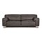 Alessiio 3-Sitzer Sofa aus dunkelgrauem Leder von Willi Schillig 1
