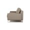 Sofá de tres plazas Cara de cuero gris de Rolf Benz, Imagen 8