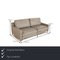 Cara 3-Sitzer Sofa aus grauem Leder von Rolf Benz 2