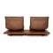 Sofá de dos plazas de tela Free Motion Edit en marrón de Koinor, Imagen 9