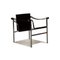 Le Corbusier Lc 1 Leather Armchair in Black from Cassina 1