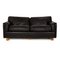 Socrates 2-Seater Sofa in Black Leather from Poltrona Frau 1