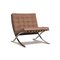 Barcelona Lounge Chair in Beige Fabric by F. Waldemar Stiegler/Marbach for Knoll Inc. / Knoll International, Image 1