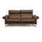 Lucca Leather Three-Seater Brown Sofa from Erpo, Image 1