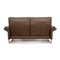 Lucca Leather Three-Seater Brown Sofa from Erpo 7