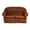 Chesterfield Leather Two Seater Cognac Sofa 1