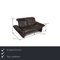 Enzo 2-Seater Sofa in Anthracite Leather from Koinor 2