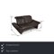 Enzo 2-Seater Sofa in Anthracite Leather from Koinor, Image 2