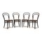 Thonet 214 Wooden Chairs in Black Bentwood, Set of 4, Image 1