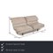 Wave 2-Seater Sofa in Gray Fabric from Saporiti Italia 2