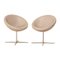 Cocktail Chairs in Greige Leather by Verner Panton for Vitra, Set of 2, Image 1