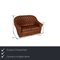 Divani a due posti Chesterfield in pelle color cognac, set di 2, Immagine 3