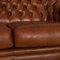 Divani a due posti Chesterfield in pelle color cognac, set di 2, Immagine 4