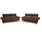 Lucca 3-Seater and 2-Seater Sofa in Brown Leather from Erpo, Set of 2, Image 1