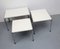 Vintage Nesting Tables in White and Chrome, 1975, Set of 3, Image 2