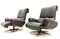 Leather Swivel Armchairs by André Vandenbeuck for Strässle, 1960s, Set of 2 5