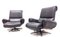 Leather Swivel Armchairs by André Vandenbeuck for Strässle, 1960s, Set of 2 9