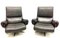 Leather Swivel Armchairs by André Vandenbeuck for Strässle, 1960s, Set of 2 3