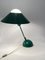 Lámpara de mesa era espacial verde, Italia, años 70, Imagen 14