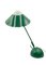 Lámpara de mesa era espacial verde, Italia, años 70, Imagen 3