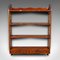 Vintage English Georgian Revival Walnut Whatnot with Mounted Shelves, 1980, Image 6
