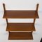 Walnut Teak Wall Unit with 3 Shelves by Poul Cadovius, Denmark, 1960s, Image 2