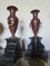 Antique Vases in Marble Cherry and Black Marble, Set of 2 9
