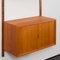 Teak Wall Unit with Tambour Doors and Cabinet by Poul Cadovius, Denmark, 1960s 6